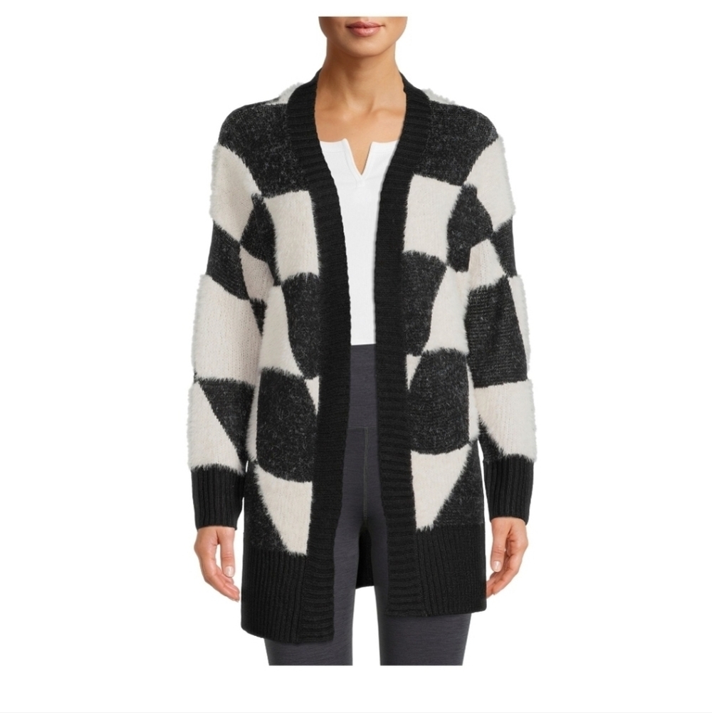 📣 Women's Diamond 🔹Argyle Print Cardigan Long Sleeve Sweater NWTags Size XS😍